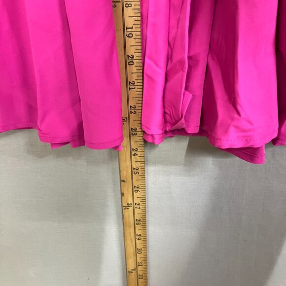 Mebius Girls 10Y Hot Pink Bow Back Square Neck Ruffle Sleeve Preppy A Line Dress - Picture 12 of 12